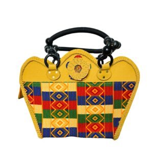 African Kente Ladies Leather Bag